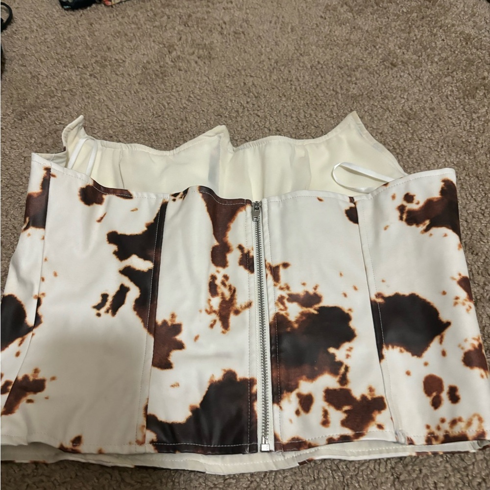 COW PRINT CORSET